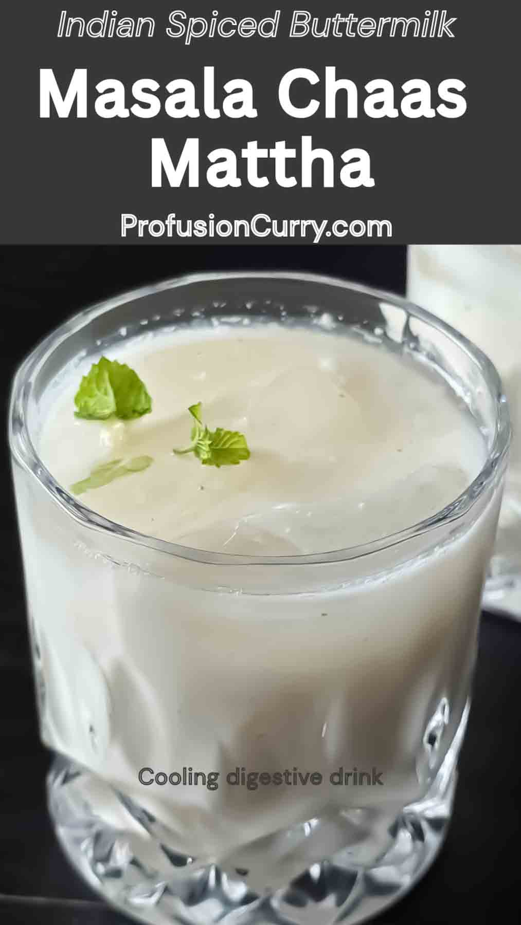 Homemade Mattha served chilled in two glasses.