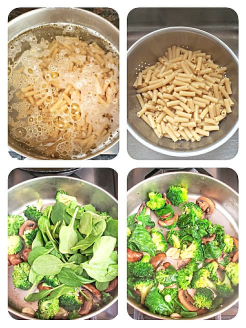 Process step collage showing steps involved in making this recipe.