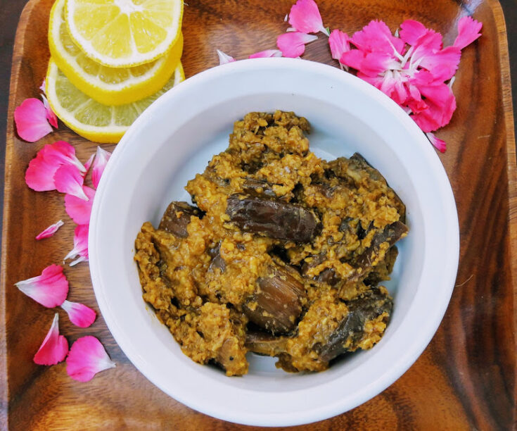Bharli Vangi - Maharashtrian Stuffed Eggplants - InstantPot