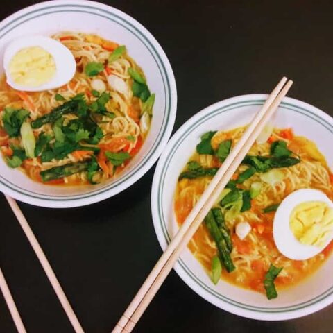 Spicy Rice Ramen Soup