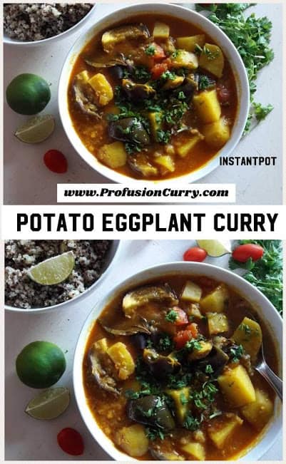 Potato Eggplant Curry-InstantPot