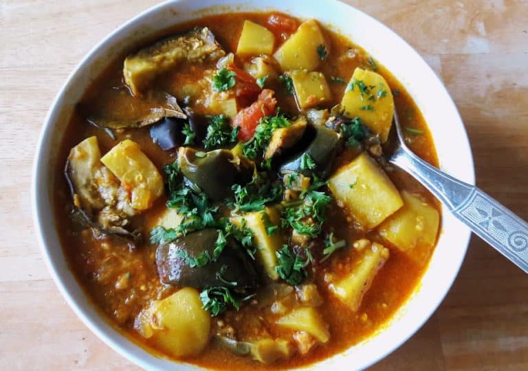 Potato Eggplant Curry InstantPot Aloo Baingan Profusion Curry