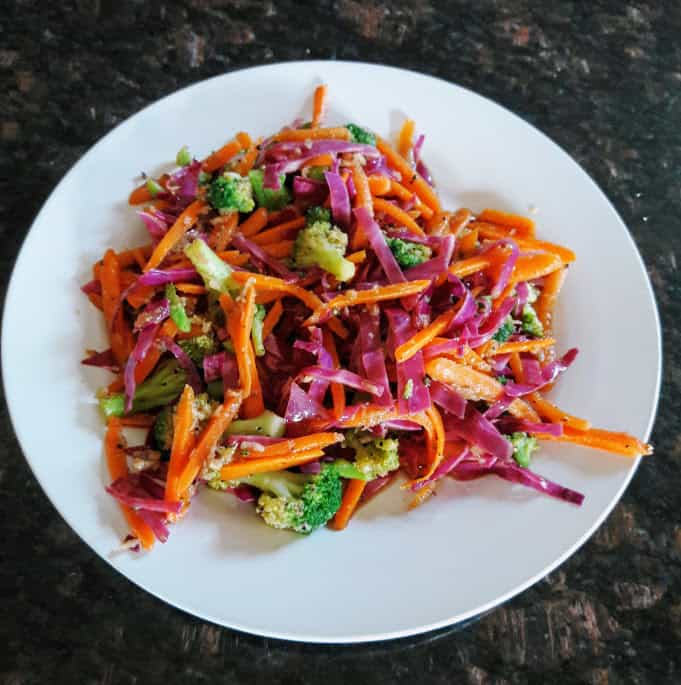 Rice Noodes with Rainbow Veggies Stir Fry