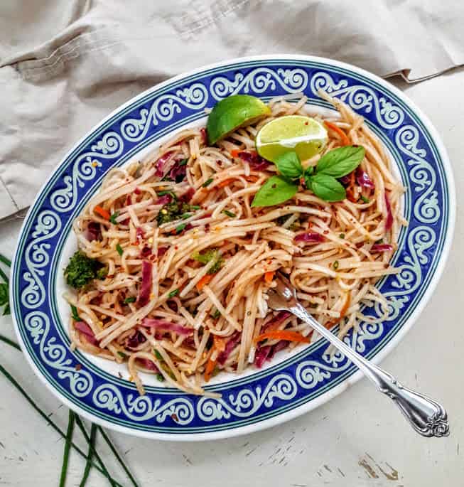 Rice Noodles and Rainbow Veggie Stir Fry - Profusion Curry