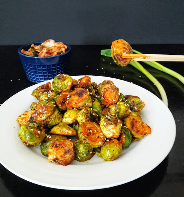 Gochujang Spiced Korean Brussels Sprouts Recipe