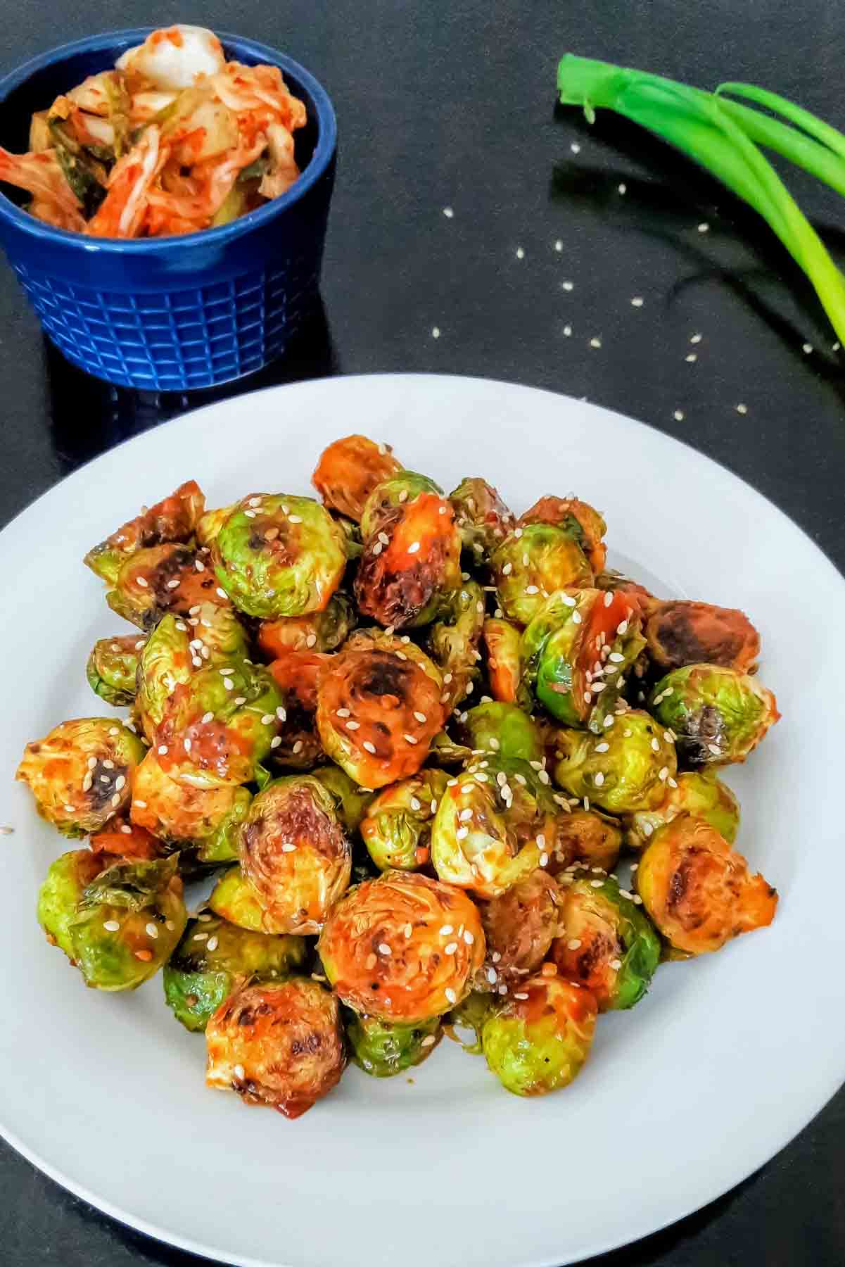 Gochujang Brussels Sprouts | Spicy Korean Side Dish.