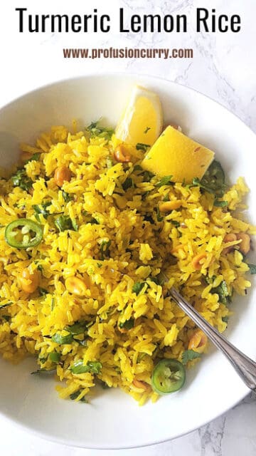 Instant Pot Turmeric Lemon Rice - Profusion Curry