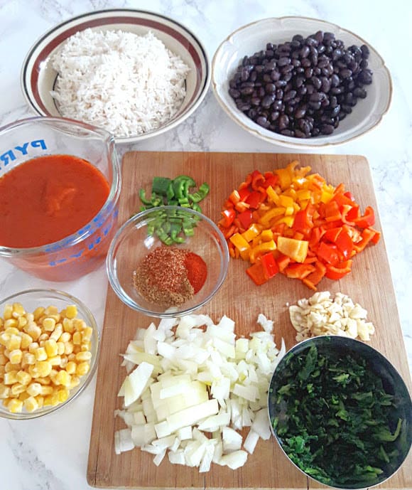 Ingredient needed to make Vegan Enchilada Rice in Instantpot