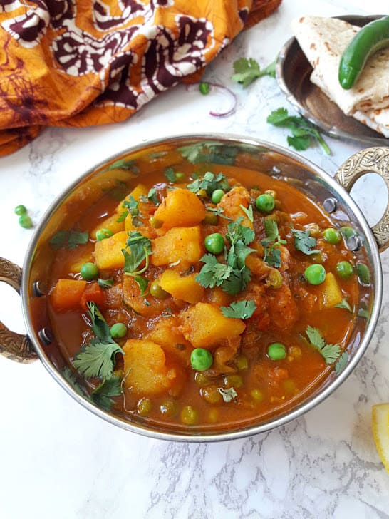 Instant Pot Aloo Matar - Indian Potato and Peas Curry - Profusion Curry