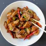 Chinese Eggplant Recipe with garlic sauce which is a Vegetarian Chinese eggplant recipe with garlic, chili, and savory sauce.