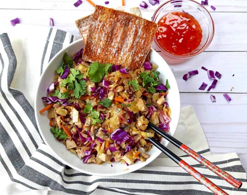 Vegan Egg Roll Bowl 