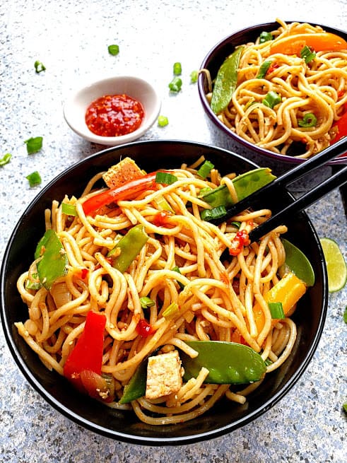 Chili Garlic Chinese Noodles - Profusion Curry