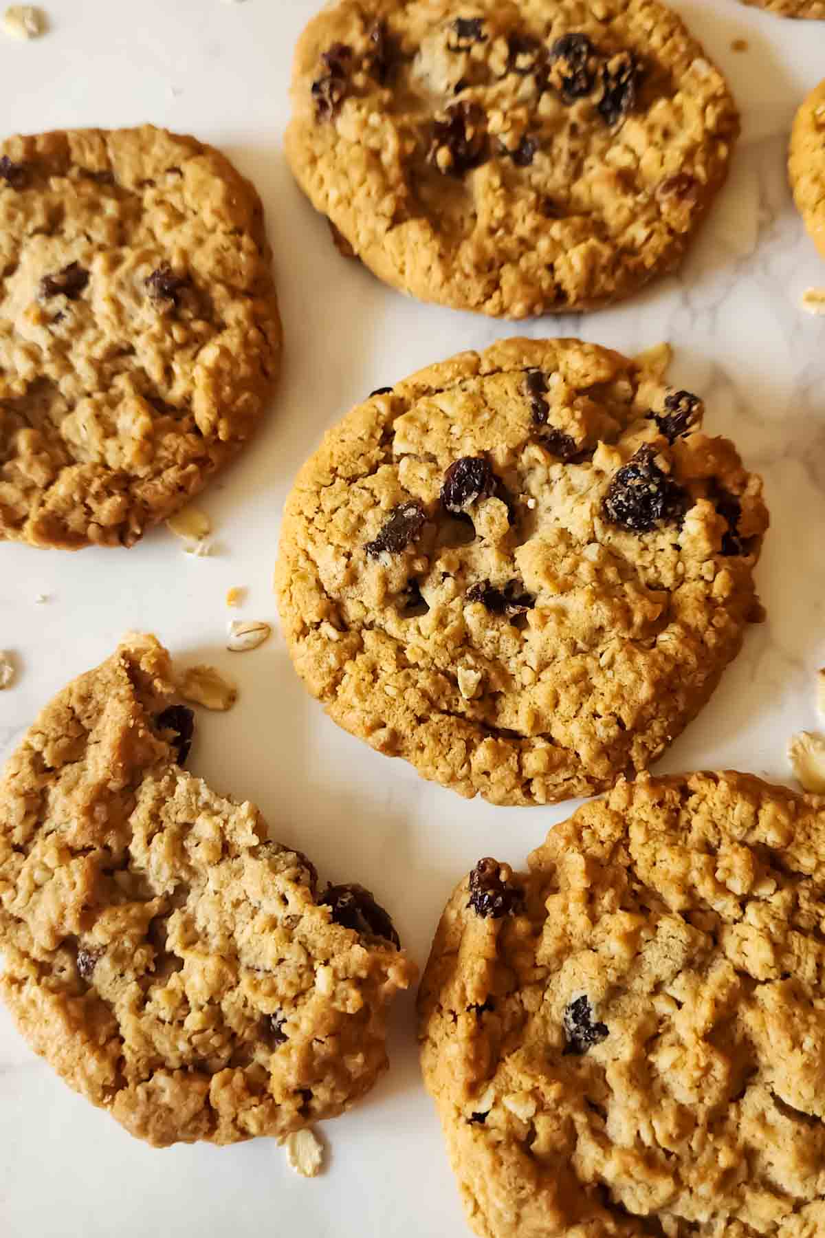 Banana Oatmeal Raisin cookies with wholesome and full of clean eating ingredients