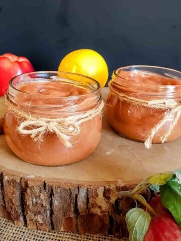 Instant Pot Apple Butter packed for homemade gifts.