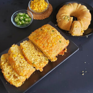 Classic and glutenfree vegan cornbread displayed together.