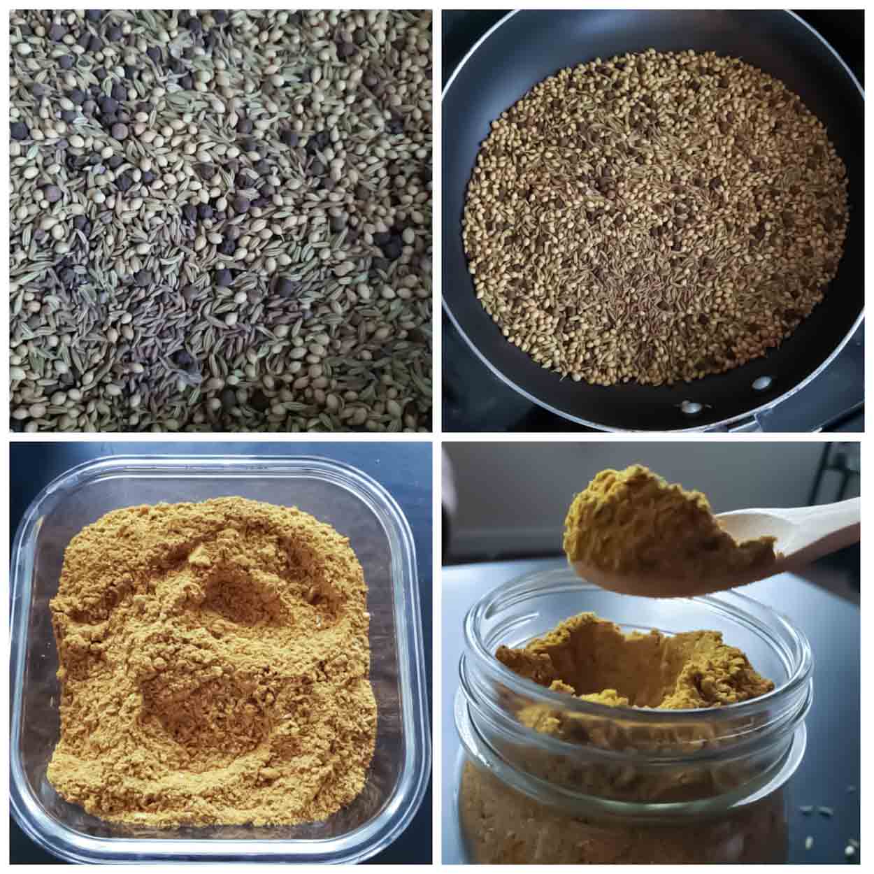 Process step collage showing how to make homemade Spiced Immunity Herbal Tea Mix.