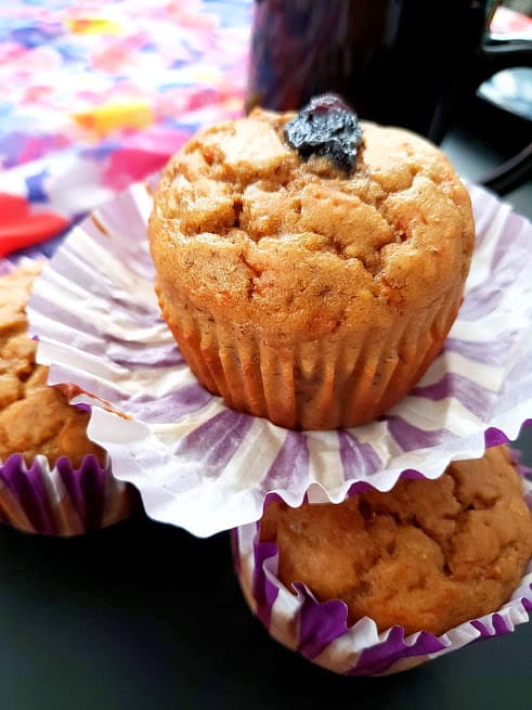 Pumpkin Spice muffins batter poured in the muffin tray ready to be baked.