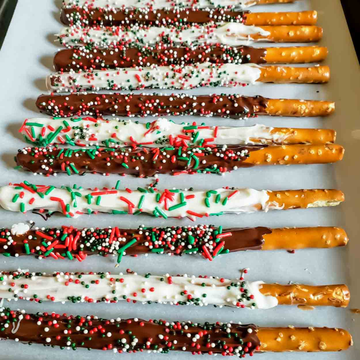 hese easy Chocolate Dipped Pretzels are the perfect no-bake Christmas treat!