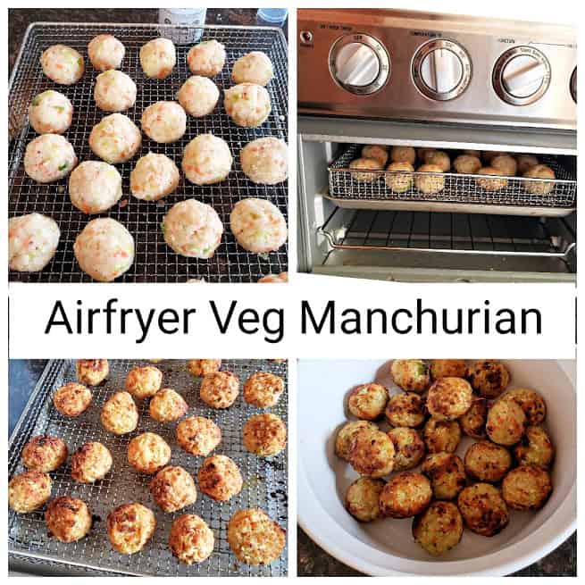 Using Air-fryer , you can make veg dumplings used in veg manchurian recipe.