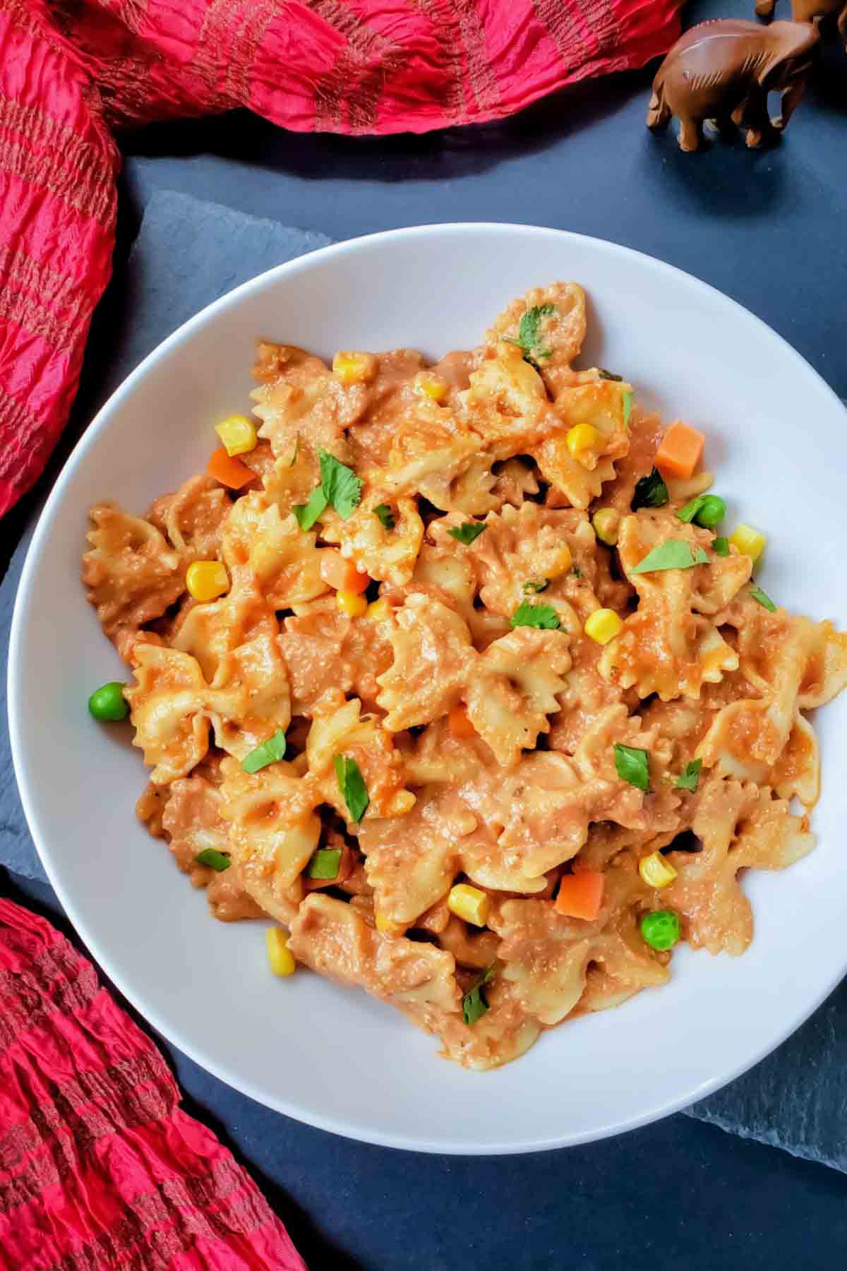Makhani Masala Pasta served for an easy weeknight dinner.