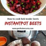 Pinterest image for Instant Pot Steamed Beets Recipe.