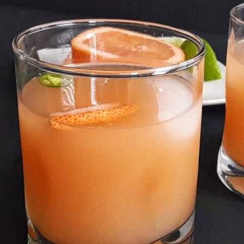 Refreshing Paloma Cocktail Drink served in a glass.