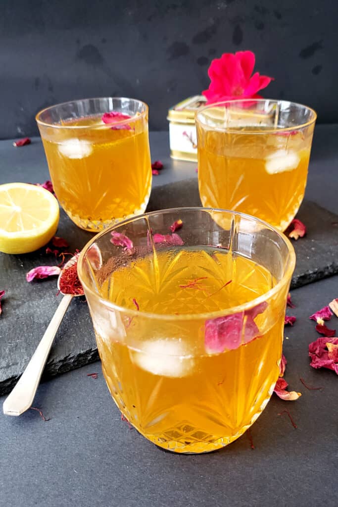Saffron and Rose Infused Lemonade - Profusion Curry