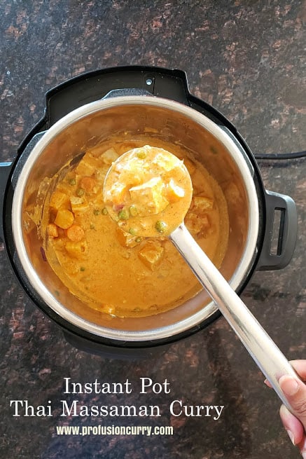 Vegan Massaman Curry made in Instant Pot.