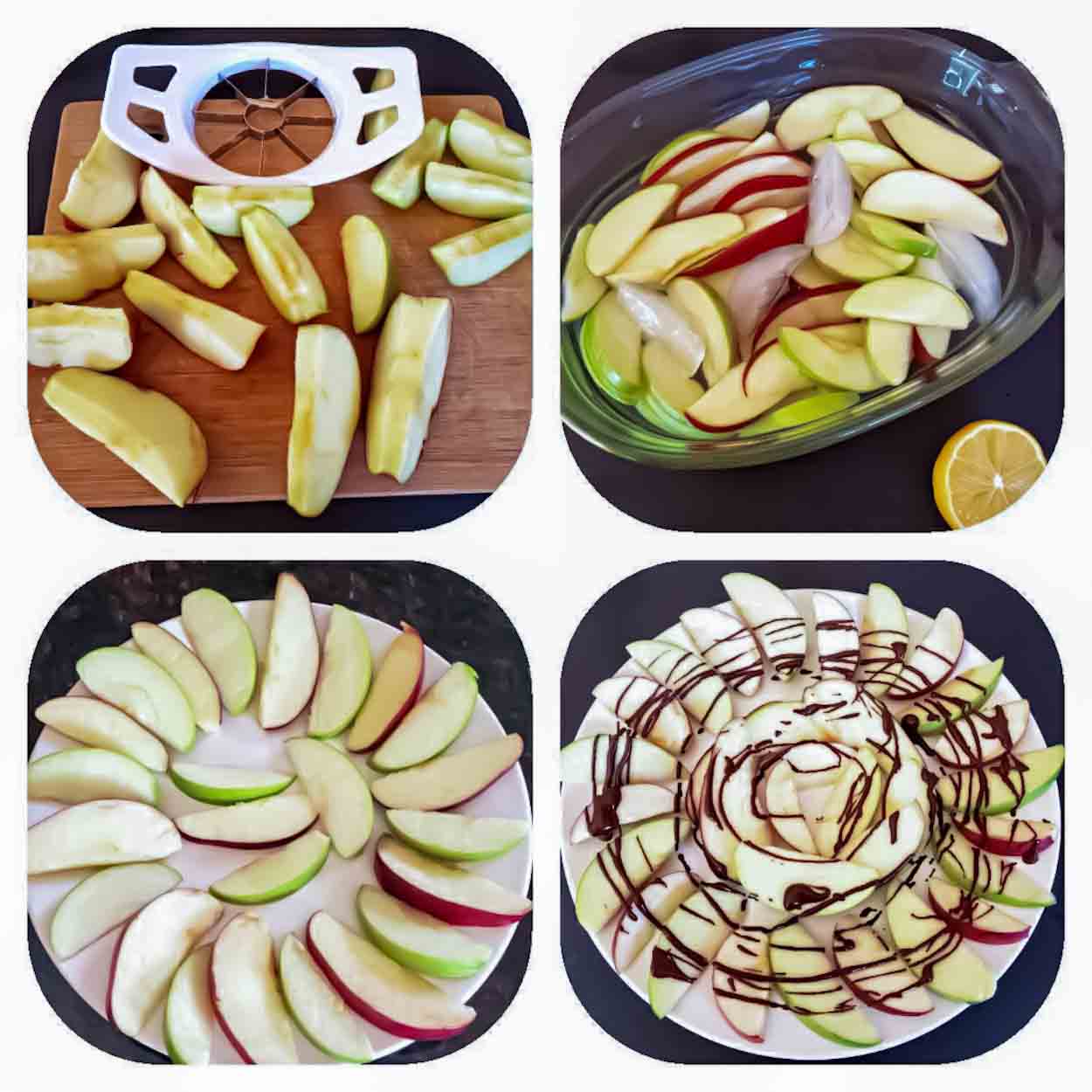 How to make healthy apple nachos recipe for fall dessert/snack.