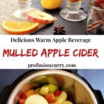 Pinterest image with text overlay for Mulled Apple Cider