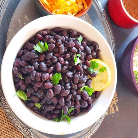 Cuban Style Seasoned Black Beans made from stratch. This recipe can be made in Instant Pot, stove top or crockpot.