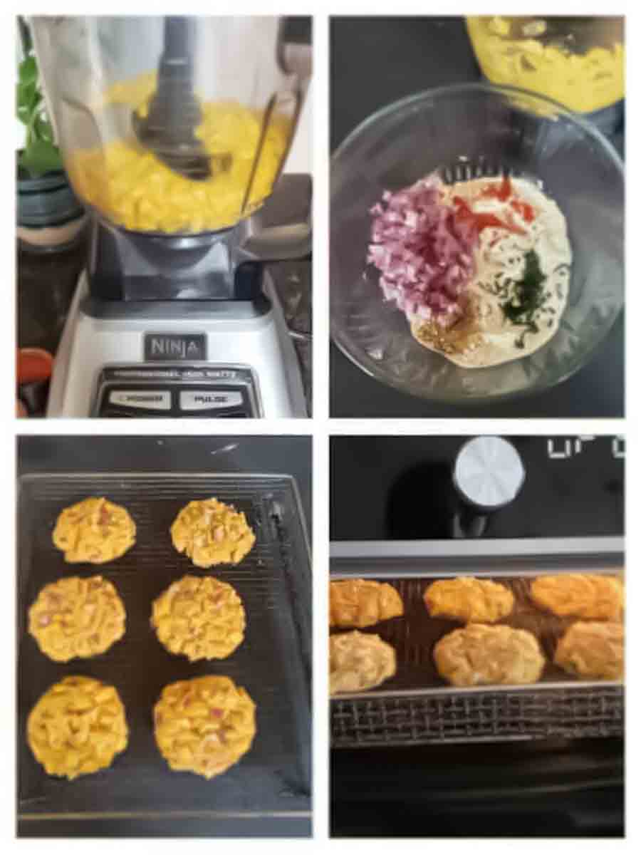 how to make corn fritters in air fryer step by step.