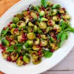 Crispy roasted Brussels sprouts with golden caramelized edges.