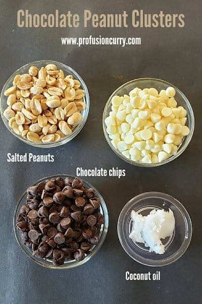 Ingredients used to make this easy no bake holiday treat.