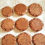 Pinterest image with text overlay for vegan and gluten free mocha cookies.