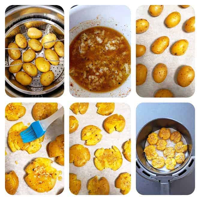 Air Fryer Smashed Potatoes - Profusion Curry