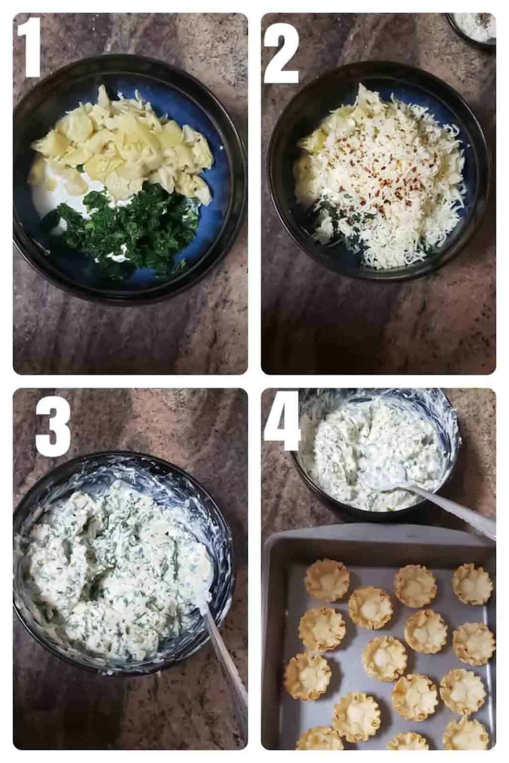 Spinach Artichoke Dip Phyllo Cups Profusion Curry