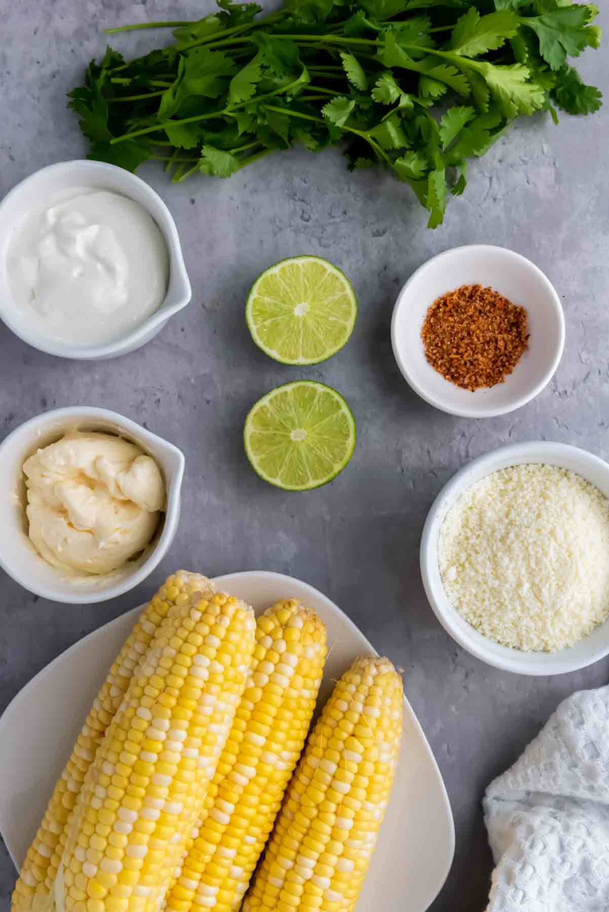 Ingredients used in making this popular street corn recipes.
