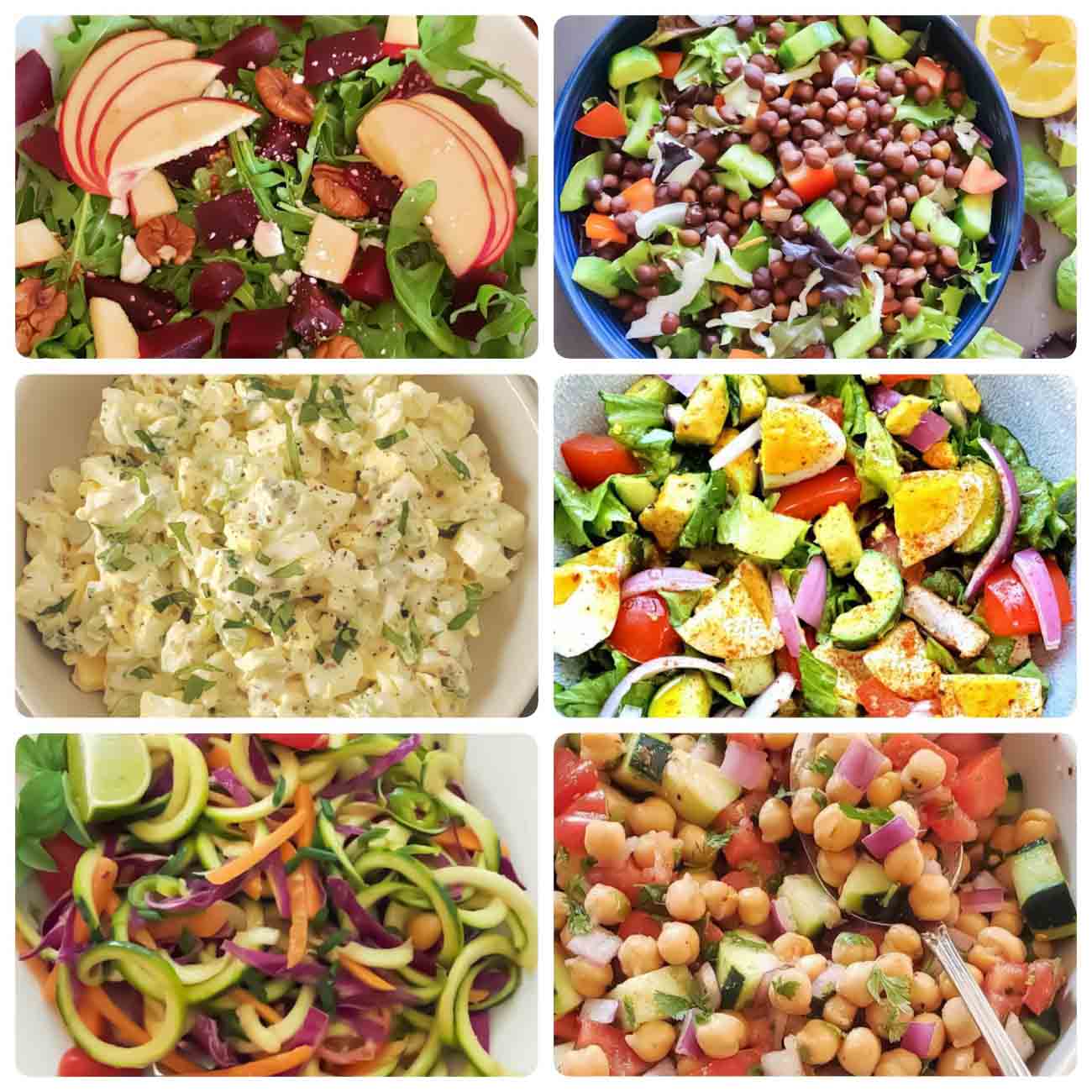 Healthy and colorful salad images.