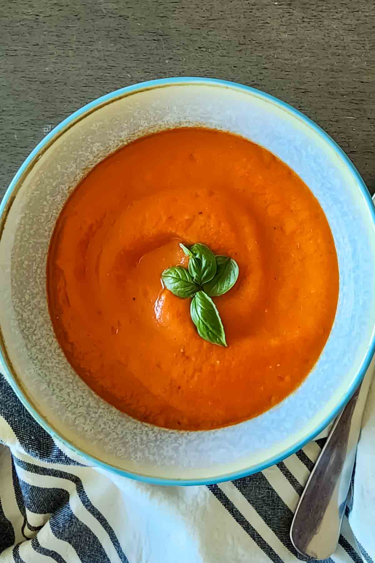 Freshly prepared Creamy Roasted Red Pepper Sauce. 