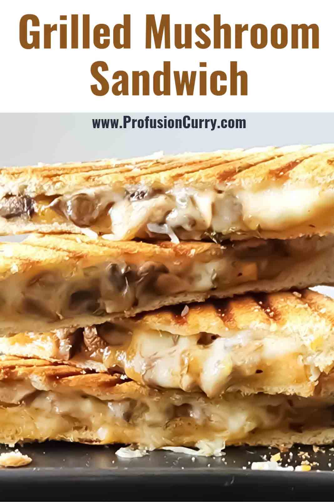 Earthy and satisfying savory grilled cheese mushroom sandwich.
