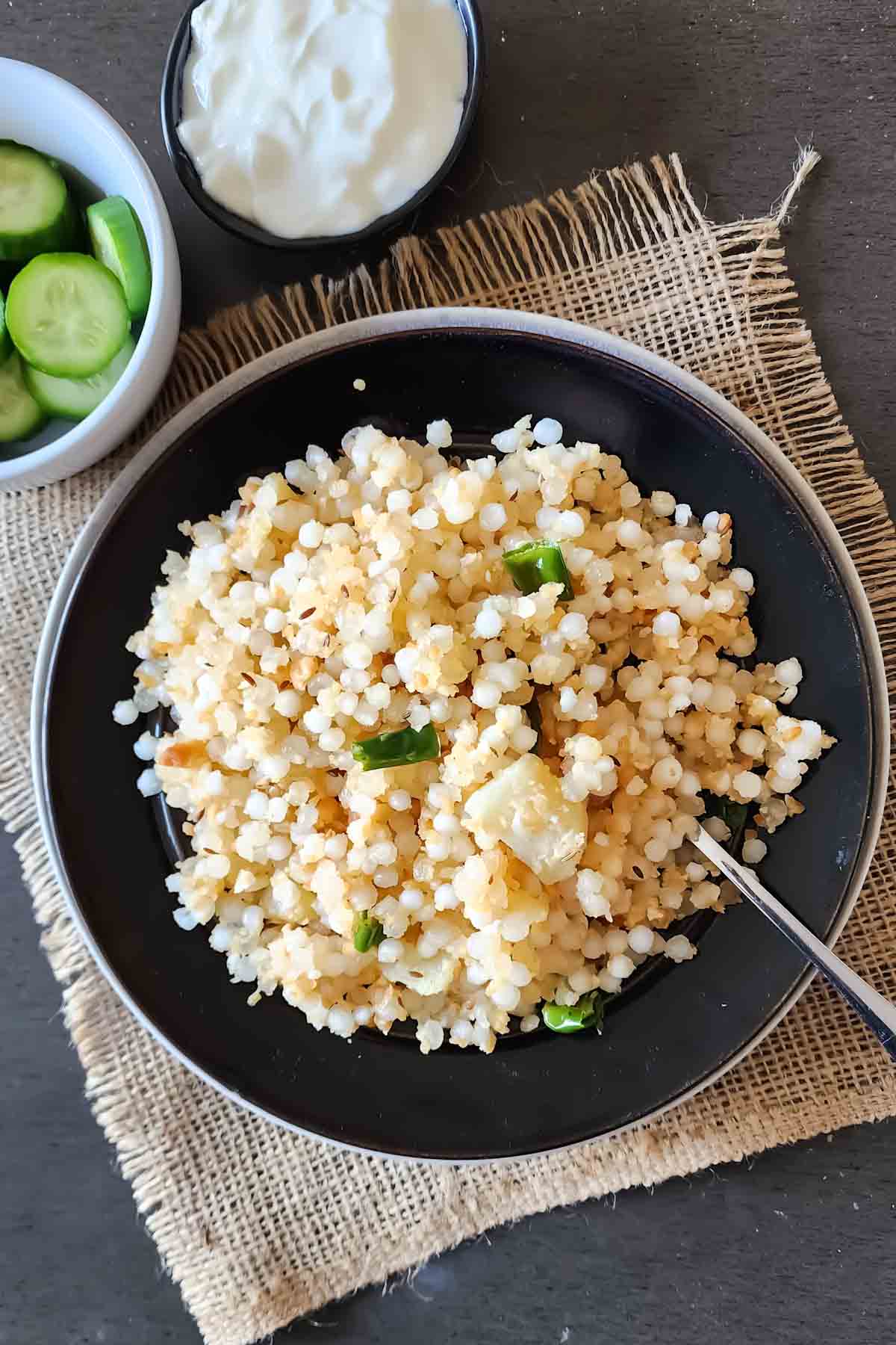 Soft , fluffy and tender sabudana khichdi recipe.