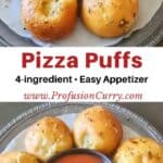 Pinterest image for Stuffed Pizza Balls recipe.