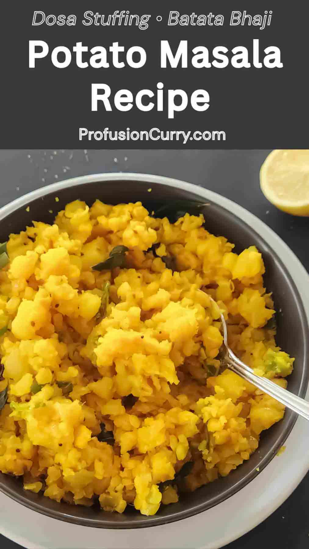 Instant Pot potato masala recipe garnished with cilantro.