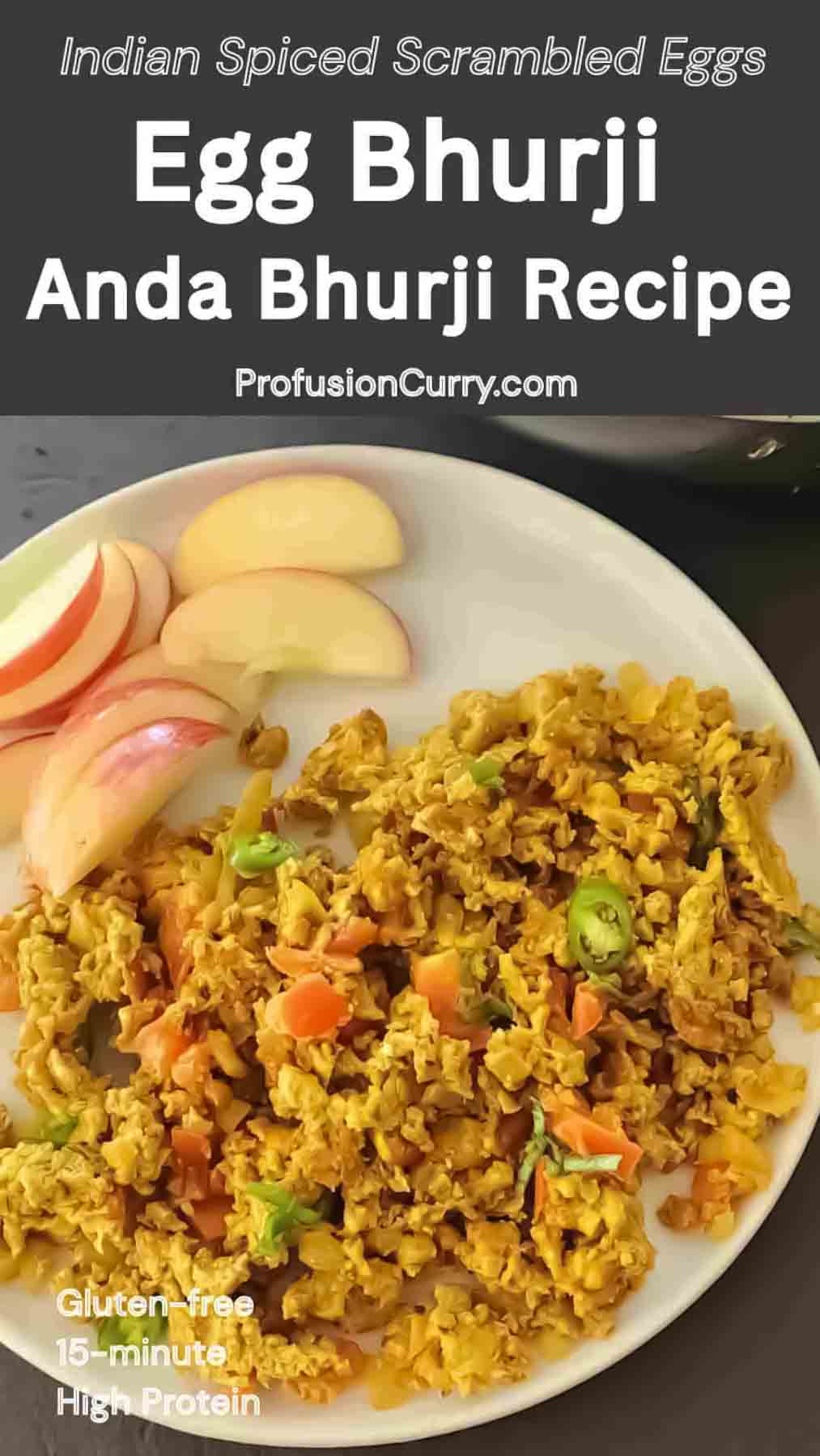 Make this easy Egg Bhurji Recipe for a quick Indian breakfast or weeknight meal. These flavorful Indian spiced scrambled eggs are cooked with onions, tomatoes, green chilies and warm spices. Serve with toast, pav, roti or paratha.