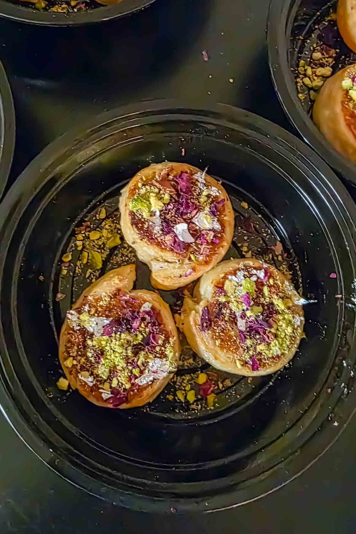 Air Fryer Gujiya Bites with puff pastry, coconut, cardamom, sugar and saffron. A quick Indian fusion dessert perfect for Holi and Diwali.
