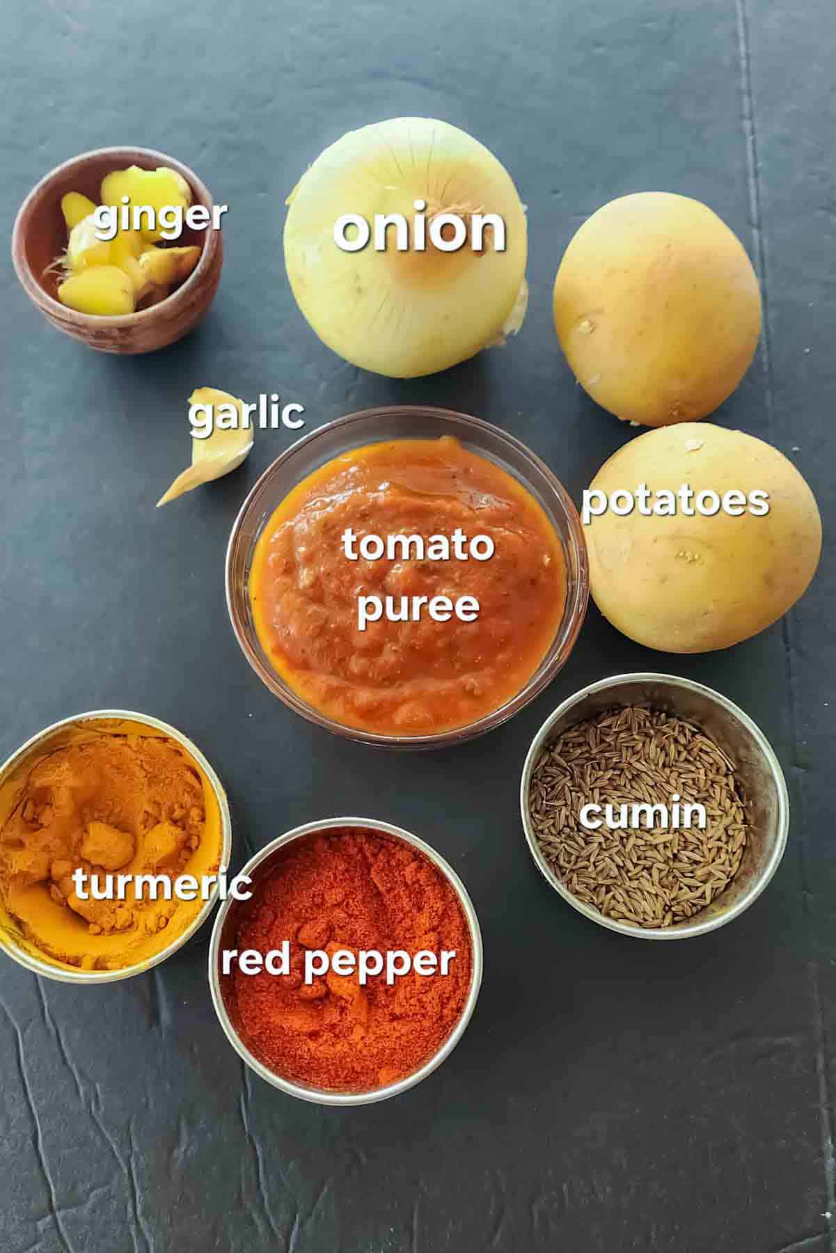 Easy vegan potato curry made with simple pantry ingredients.
