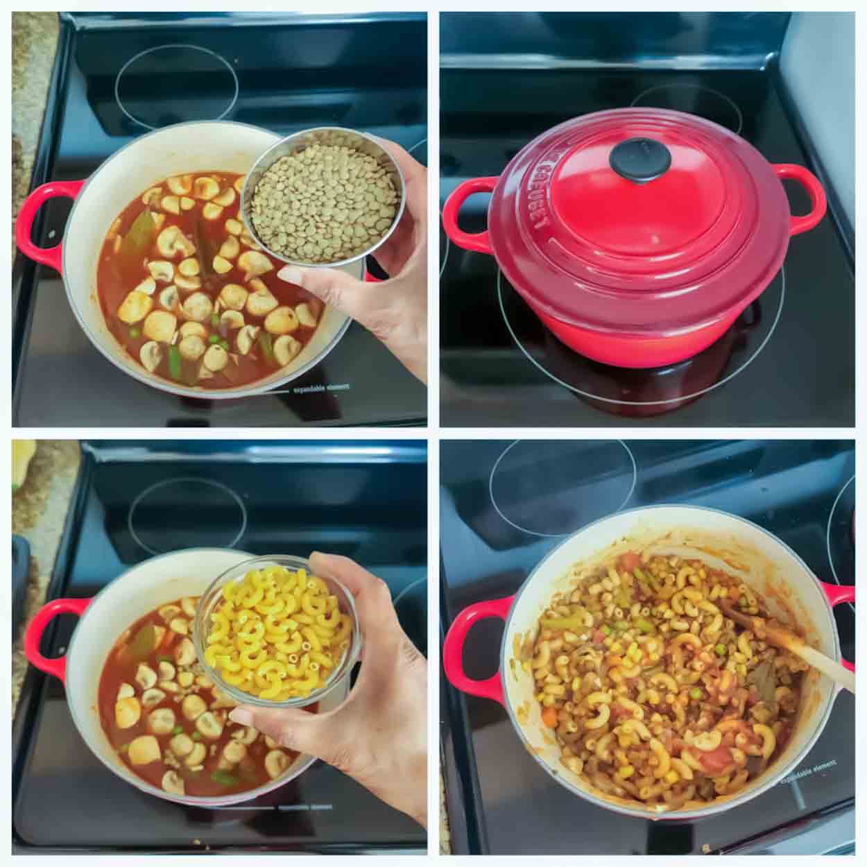 How to make Vegan American Goulash steps 2-4