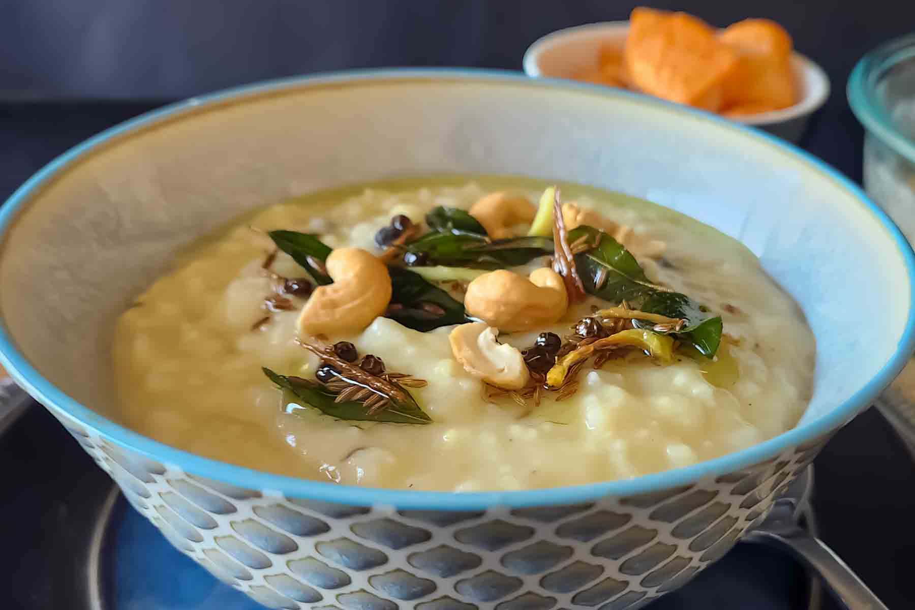 Make this easy Ven Pongal recipe with rice, yellow moong dal, black pepper, cumin, ginger, and ghee. A creamy, comforting South Indian breakfast made in the Instant Pot.